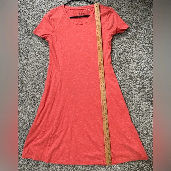 Toad & Co SS Windmere Dress W Sz. S Orange Cotton Pockets Beach Summer Resort - Picture 8 of 9